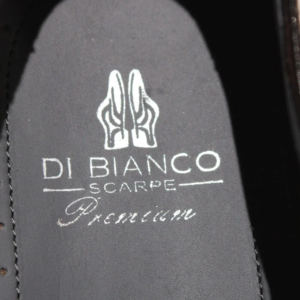 Di Bianco NWD Double Monk Strap Dress Shoes Size 10 US in Brown Leather